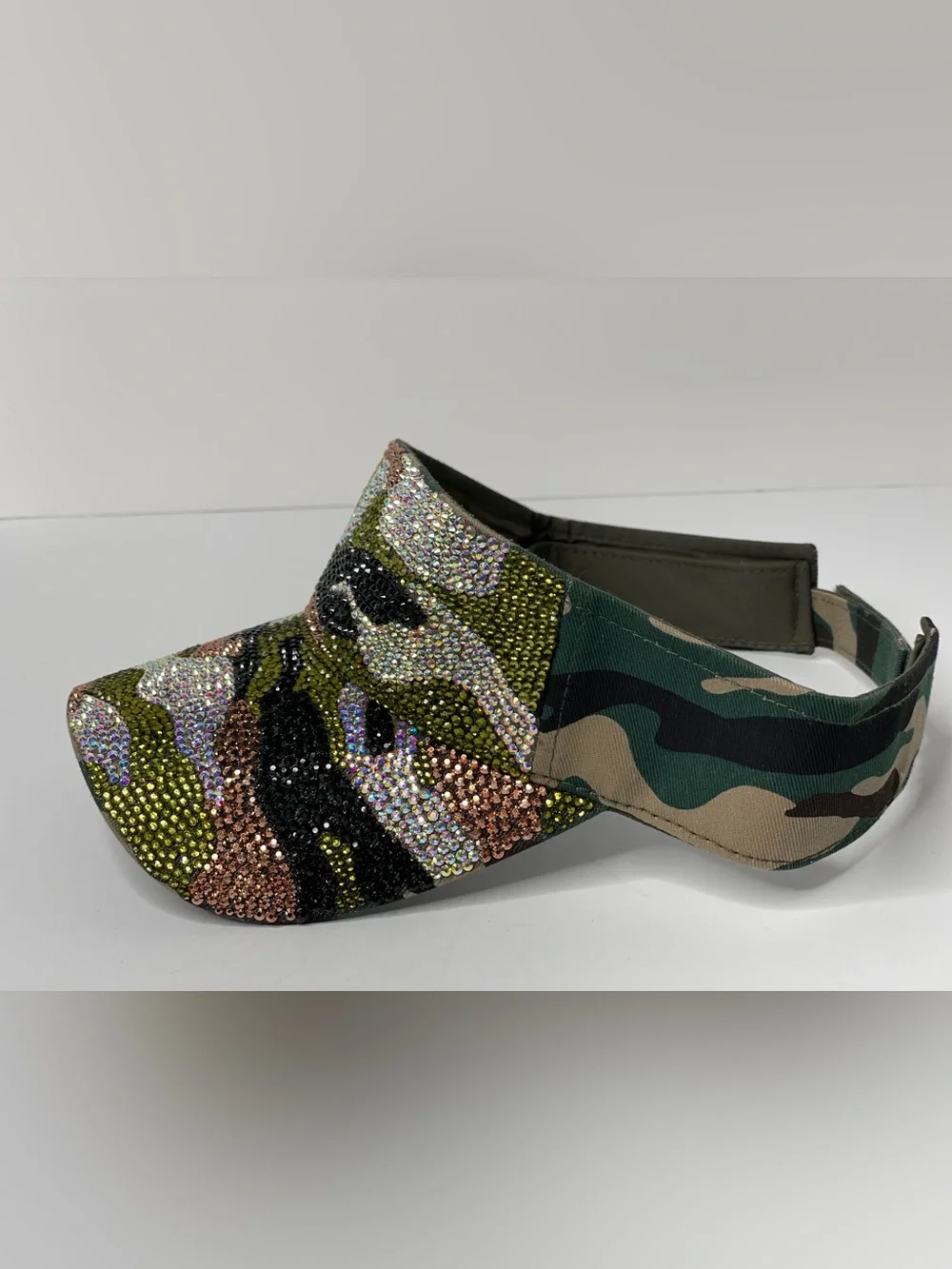 Custom Camouflage Visor - Olive & Black